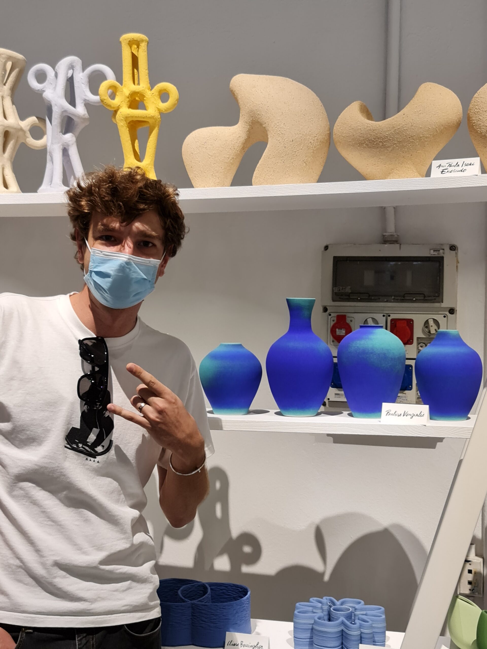 Paulius Vengialis and his Toxic vases collection at Milan design week 2021